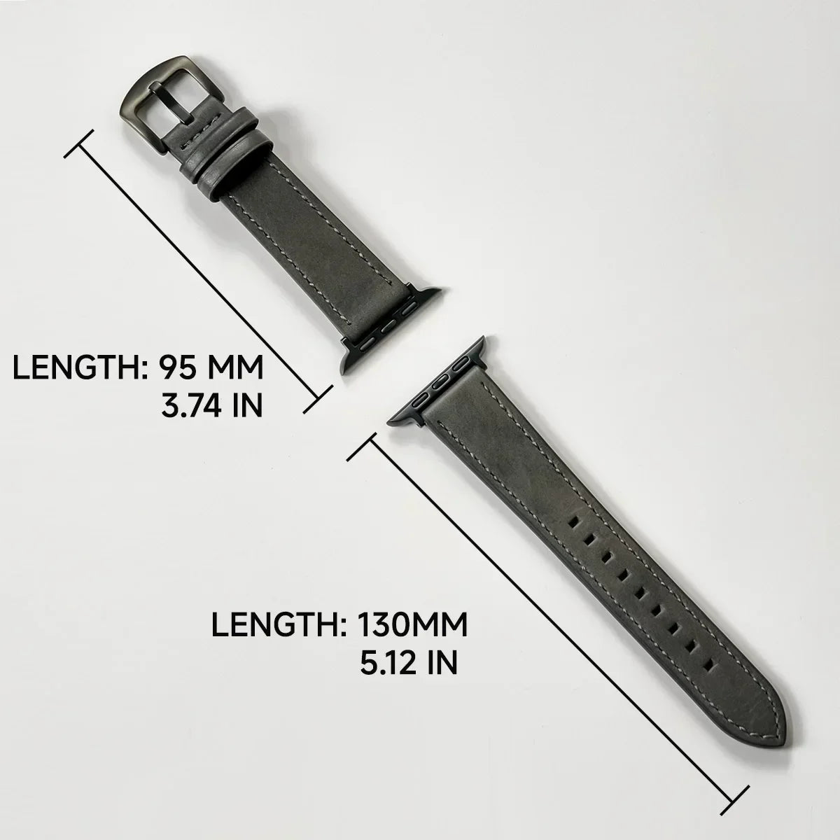 Kalfsleren horlogeband voor Apple Watch-band